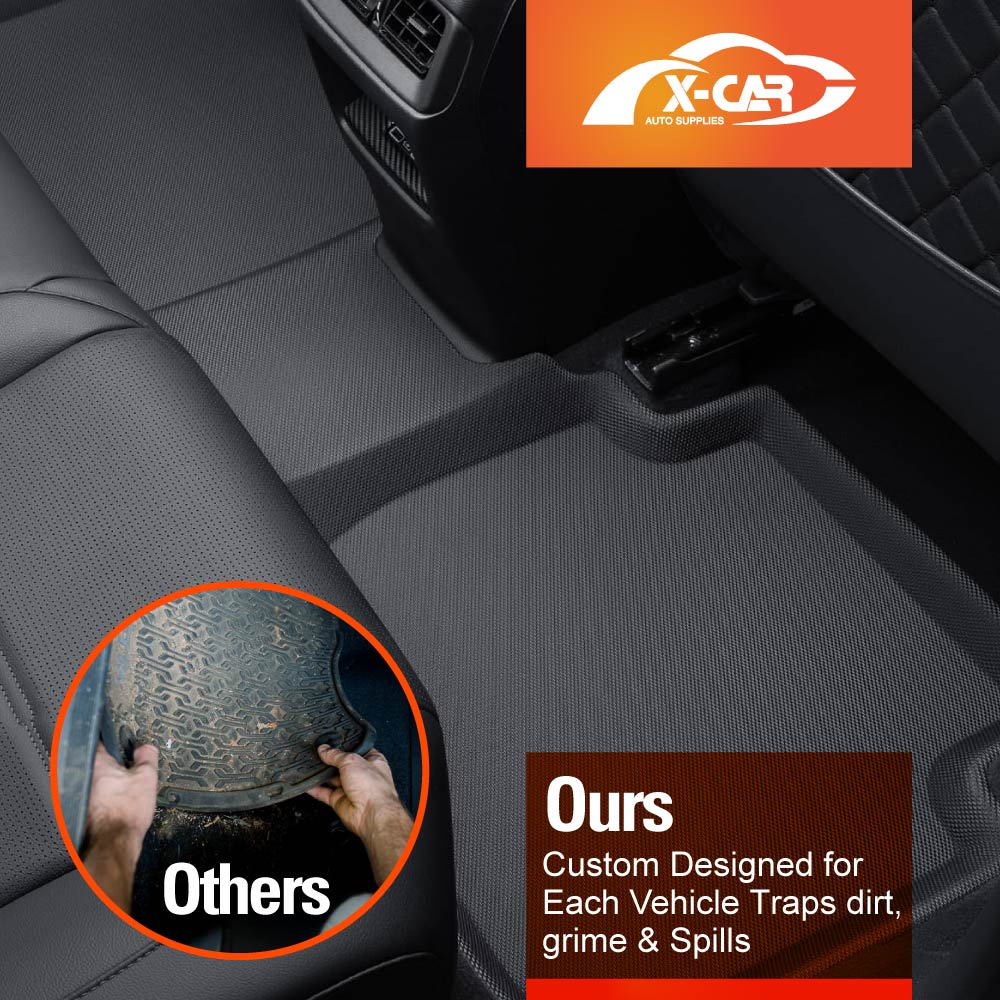 3D All-Weather Floor Mats for Honda CRV CR-V 5 & 7 Seats 2023-Onwards Heavy Duty Customized Car Floor Liners Full Set Carpet