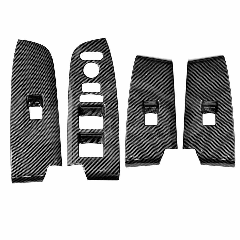 Power Window Control Switch Panel Trim Decor Cover Protector for Honda HR-V HRV 2022-2025 Carbon Fibre Style