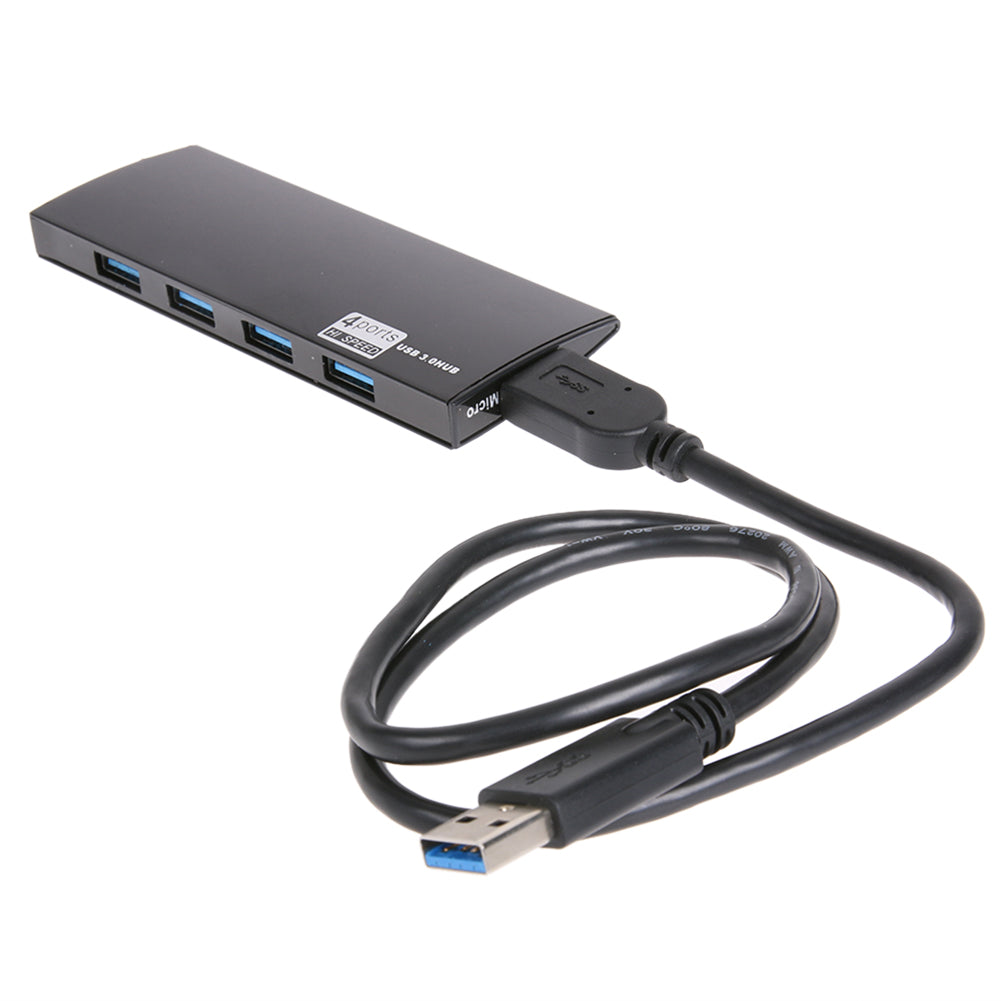 Aluminium Multi USB 3.0 Hub 4 Port High Speed 5 Gbps Ultra Slim Compact Expansion Smart Splitter