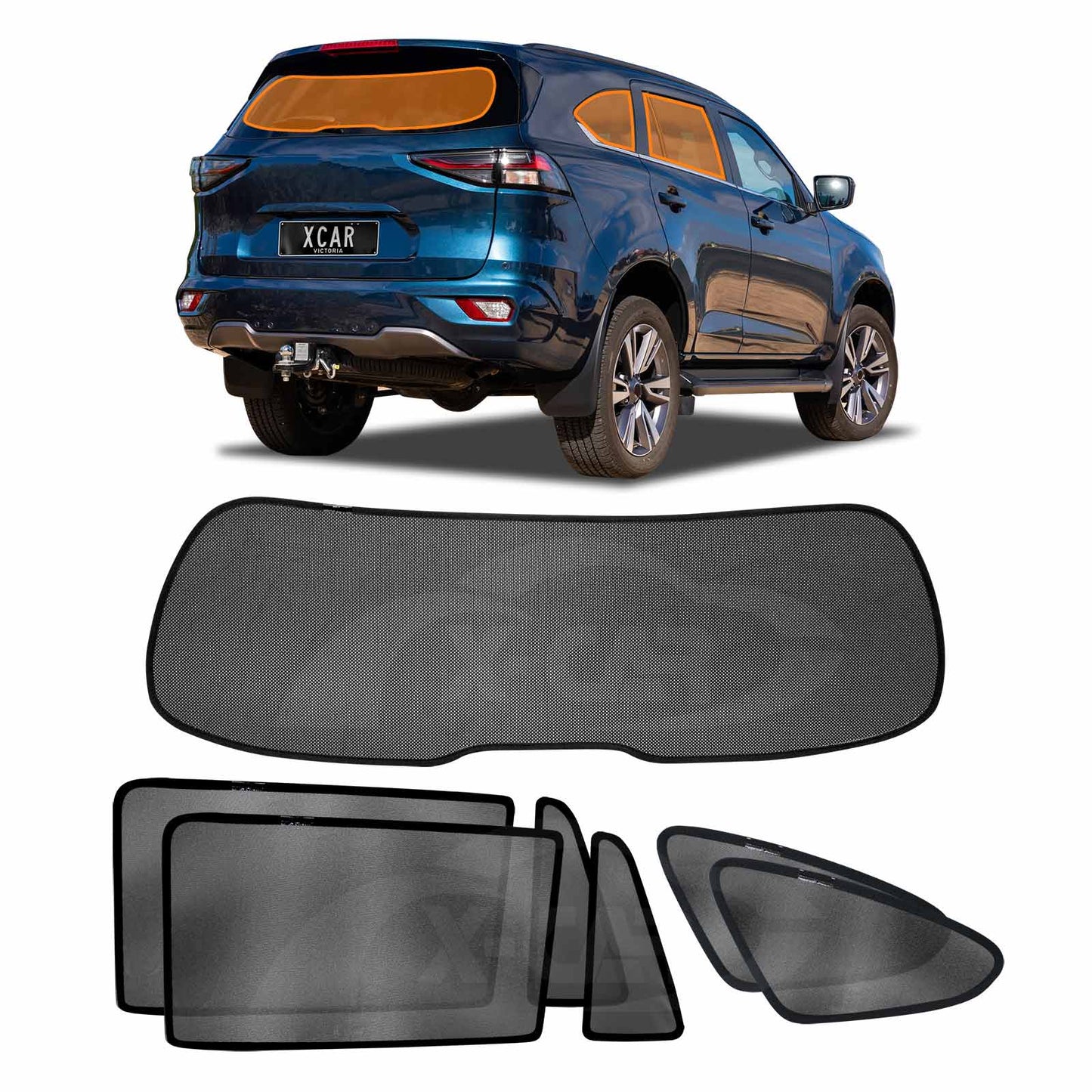 Window Sun Shades for Isuzu MU-X MUX 2022-2025 Car Custom Rear Windscreen Shade Sun Blind Mesh