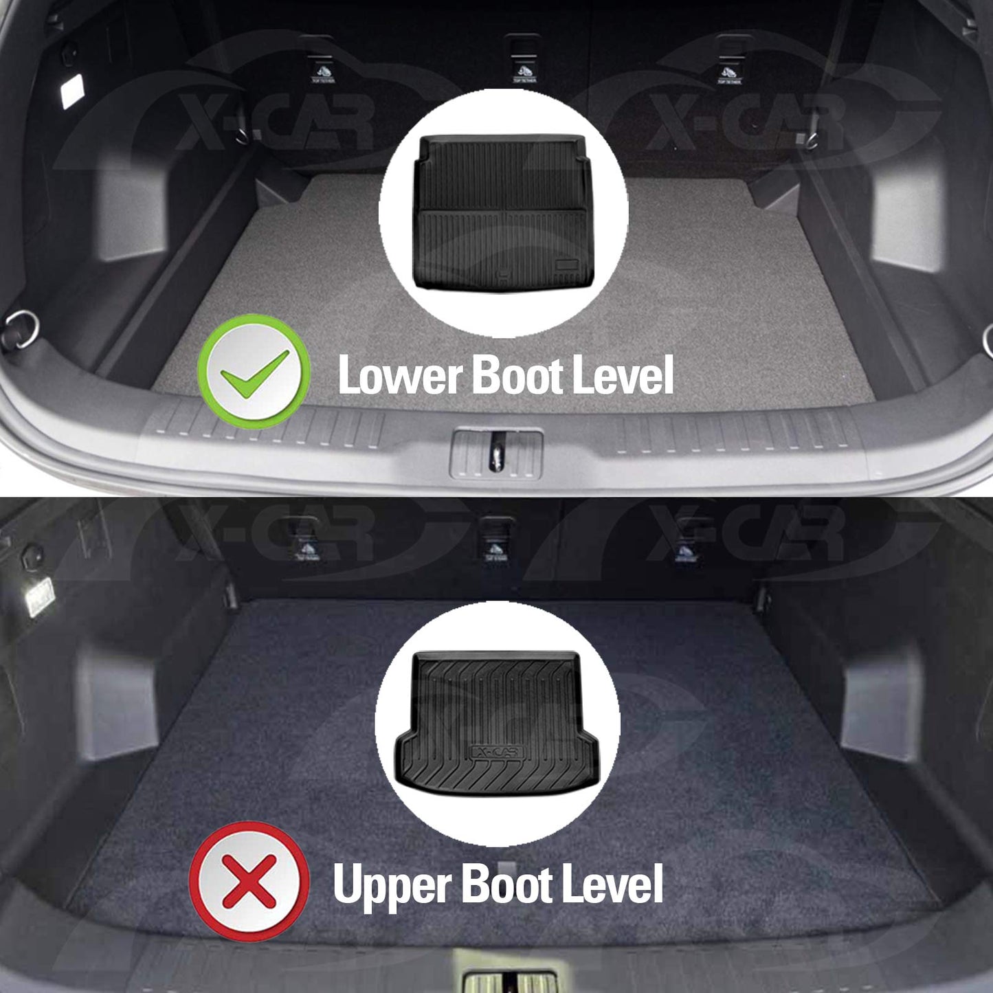 3D Floor Mats Boot Liner for Jaecoo J7 Series Lower Boot Level 2024-Onwards All Weather Heavy Duty Cargo Car Trunk Luggage Tray