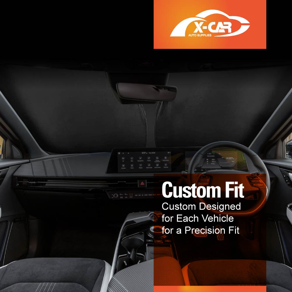 WindScreen Sun Shade for Kia EV6 2021-2025 Blocks UV Rays Foldable Custom Wind Screen Sun Visor Protector