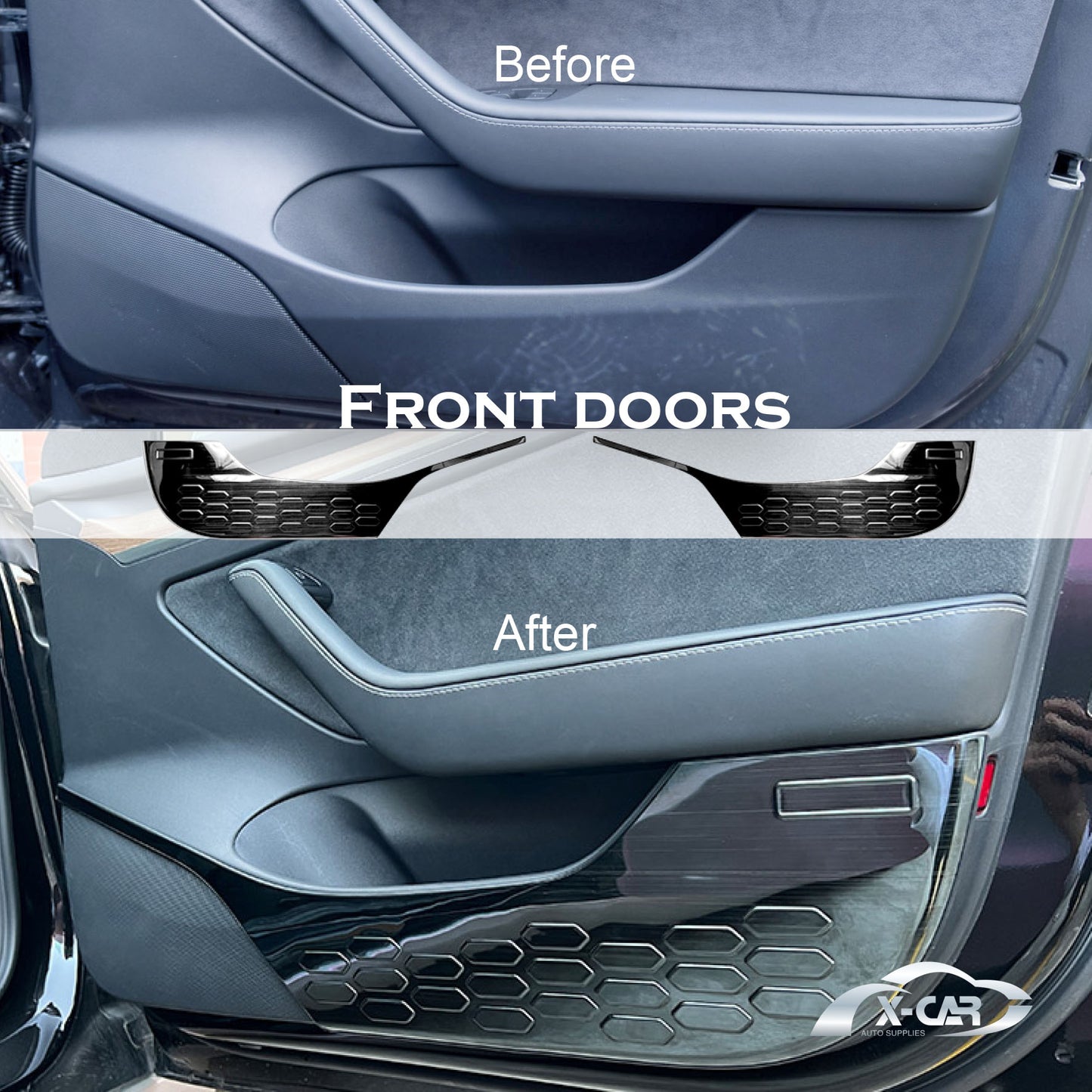 Steel Car Door Anti Kick Protection Protective Side Edge Protector Cover Panel Guard For Tesla Model 3 2017-2022