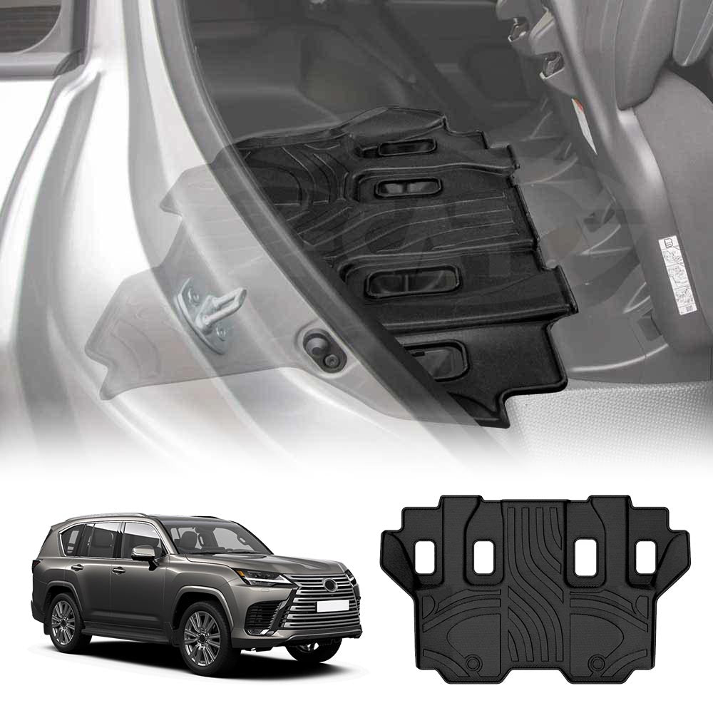 3D Heavy Duty All Weather Car Mat Floor Liner Third Row Seat for Lexus LX Series LX500d LX600 2021-2025
