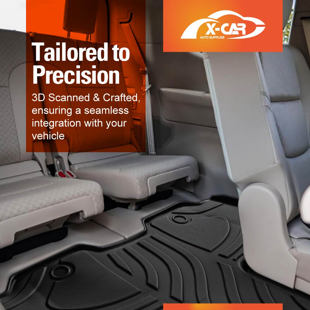 3D Heavy Duty All Weather Car Mat Floor Liner Third Row Seat for Lexus LX Series LX500d LX600 2021-2025