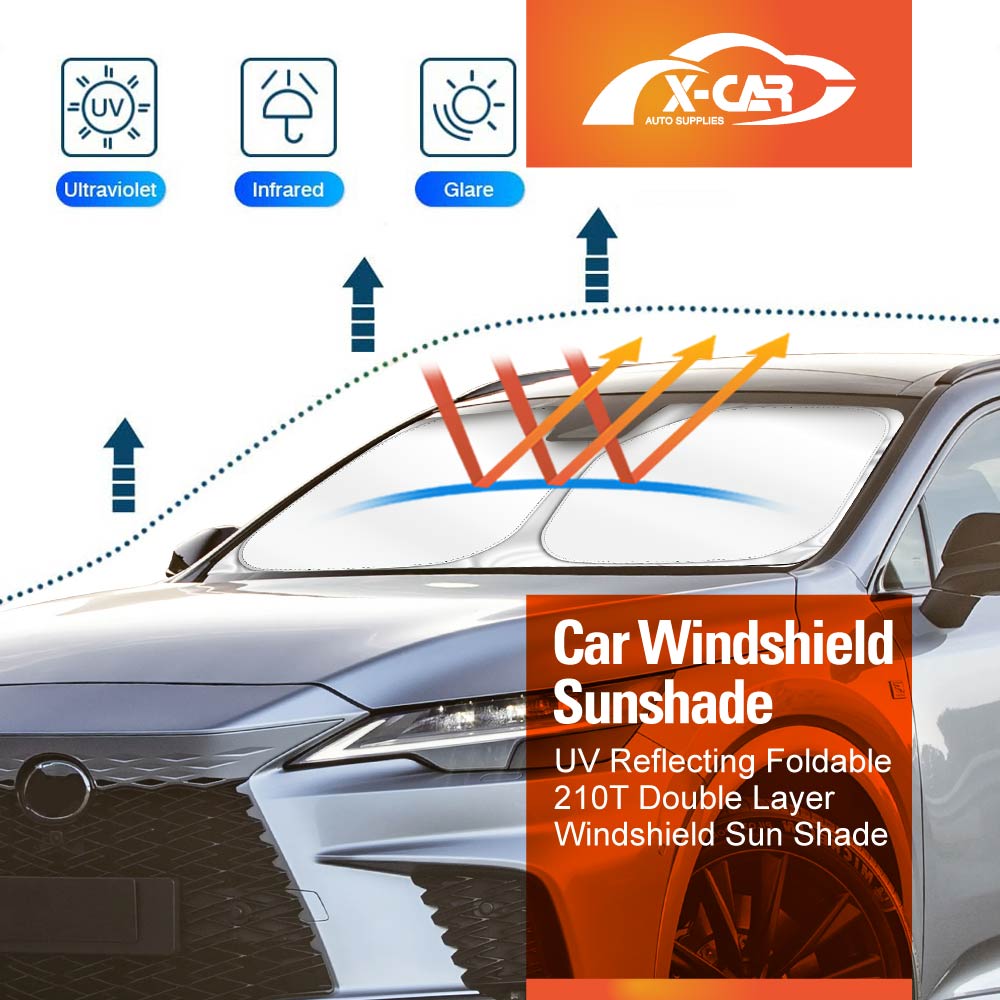 WindScreen Sun Shade for Lexus RX350 RX350h RX500h 2022-OnwardsBlocks UV Rays Foldable Custom Wind Screen Sun Visor Protector