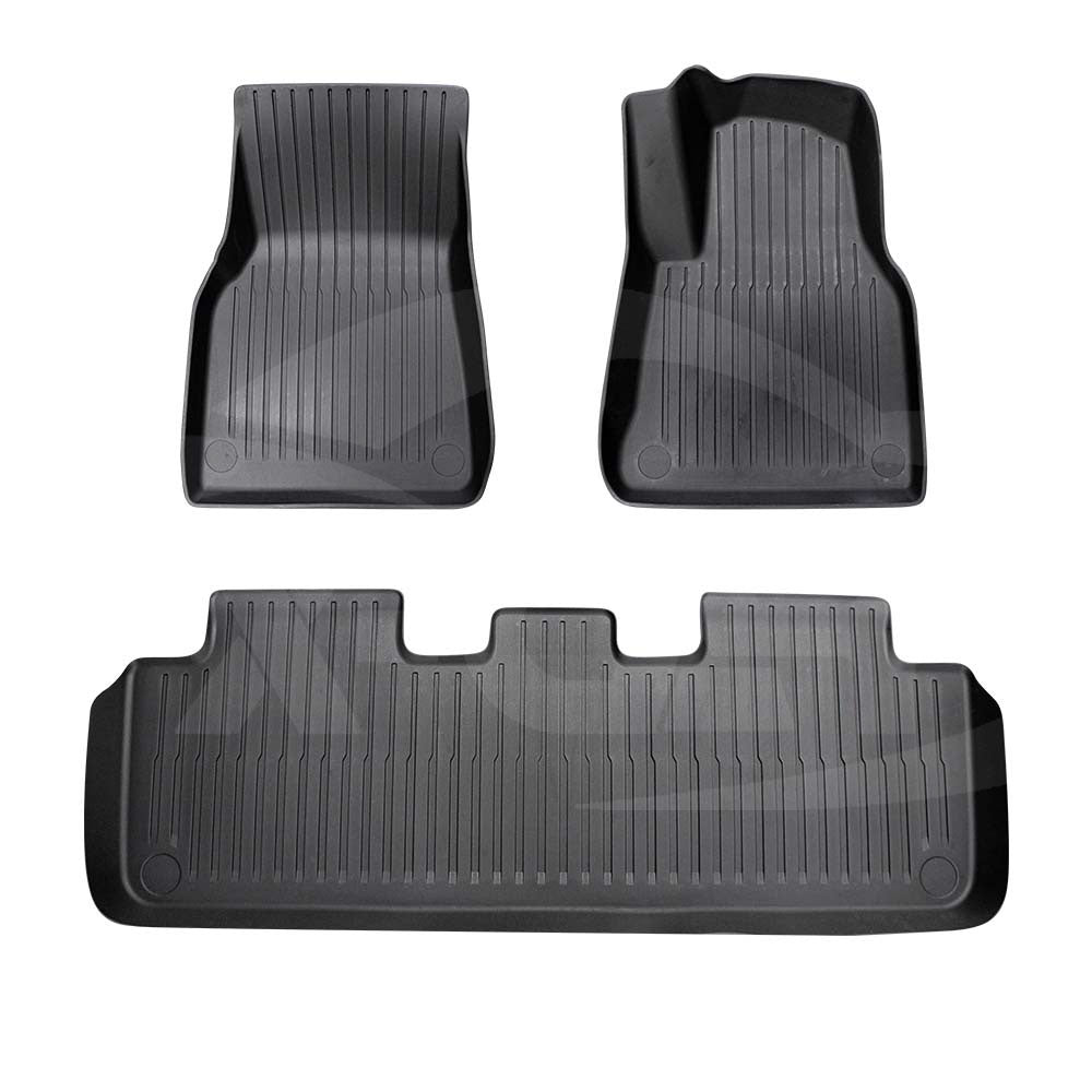 3D Heavy Duty All Weather Car Mat Floor Liner Complete Set Front Rear 2 Row Seat for Tesla Model Y 2022-2025