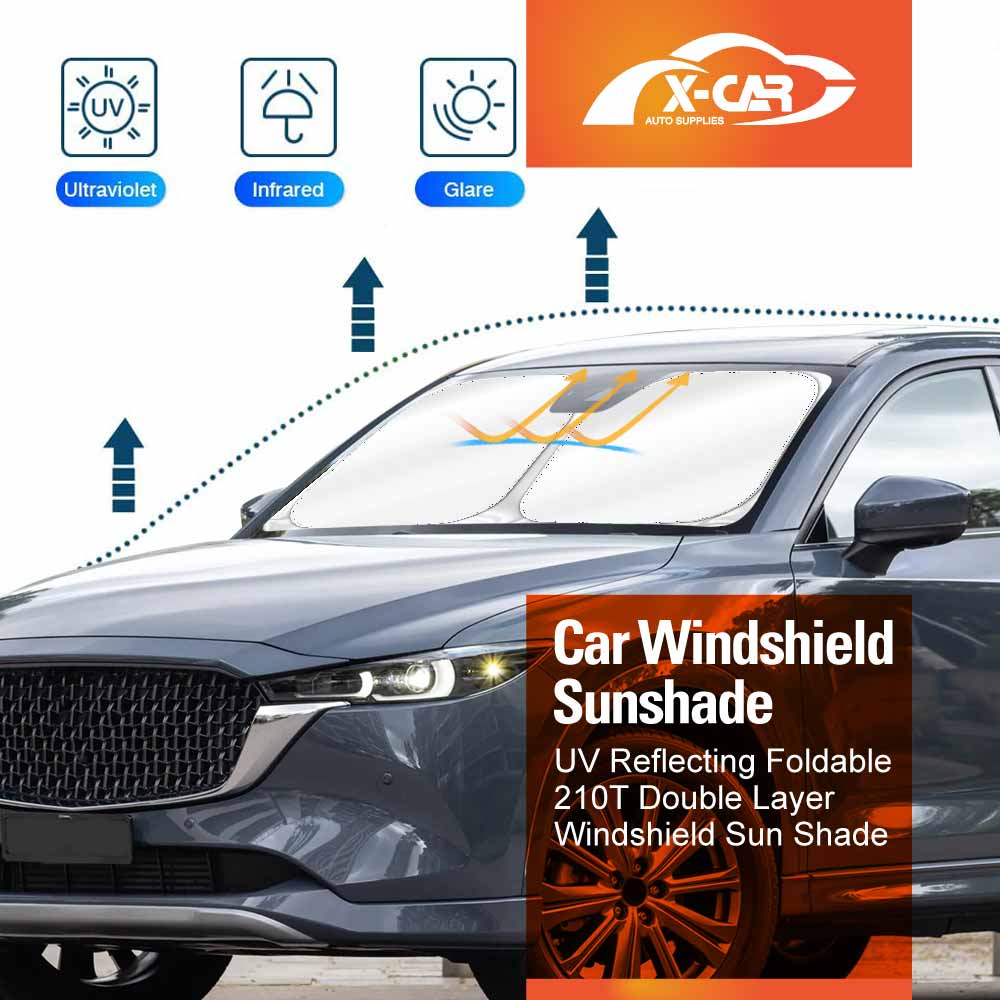 WindScreen Sun Shade for Mazda CX-5 CX5 SUV 2017-2025 Blocks UV Rays Foldable Custom Sun Visor Protector