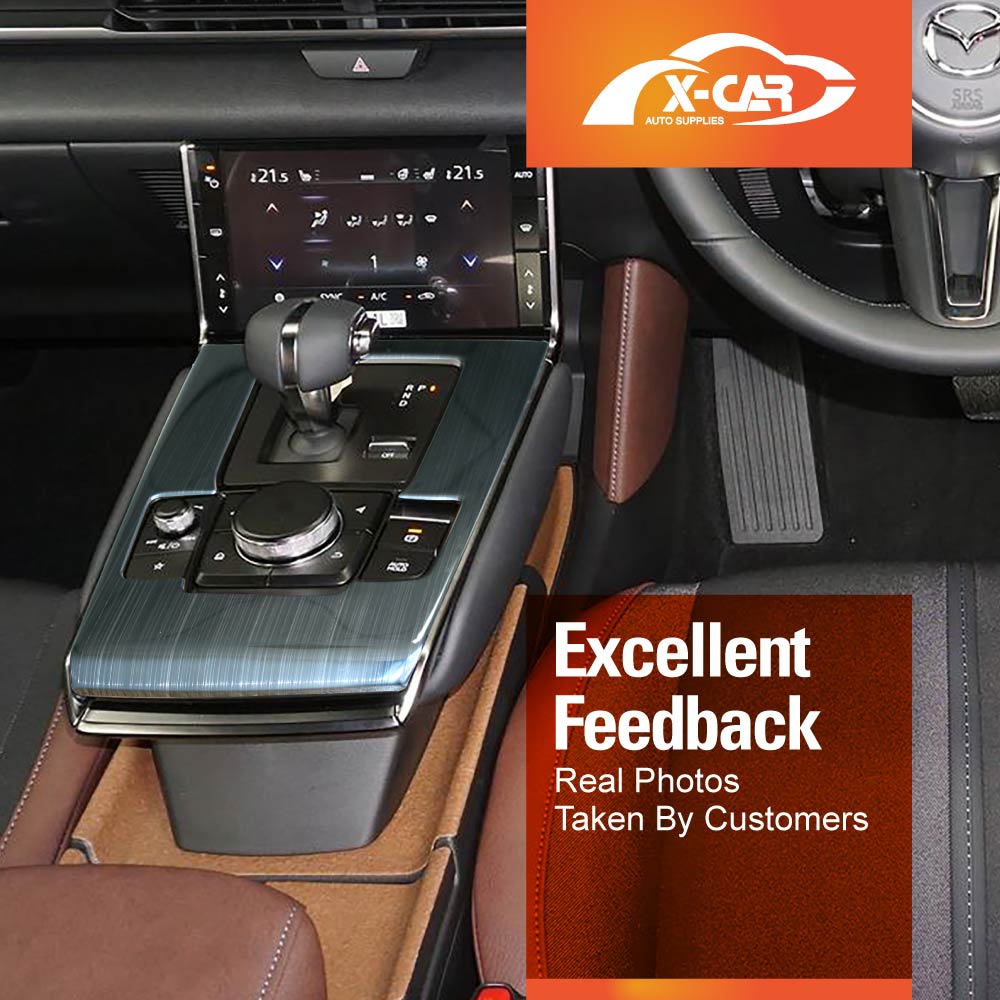 Stainless Steel Style Center Console Gear Shift Cover Frame Trim Protector for Mazda MX-30 MX30 2021-2025