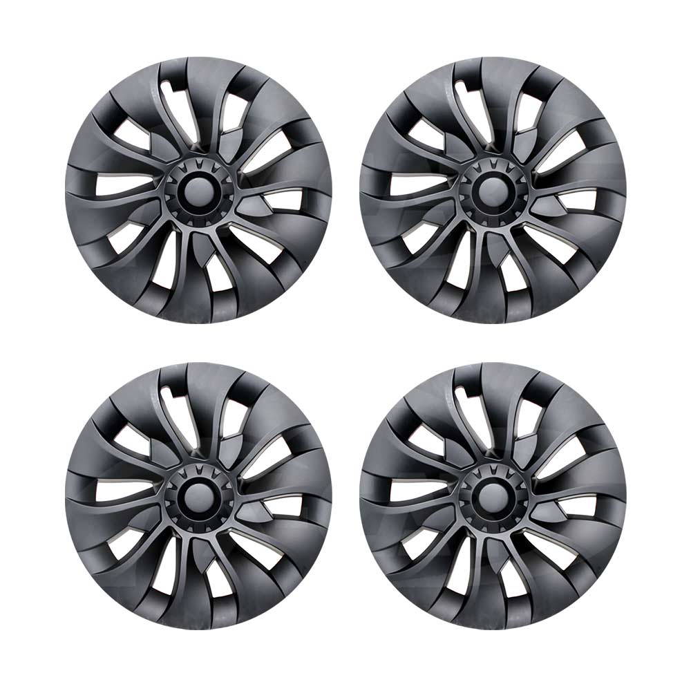 Tesla Model 3 Wheel Protector Cover Caps 18 Inch Rim Hubcap Hub Cap Matt Black Set of 4