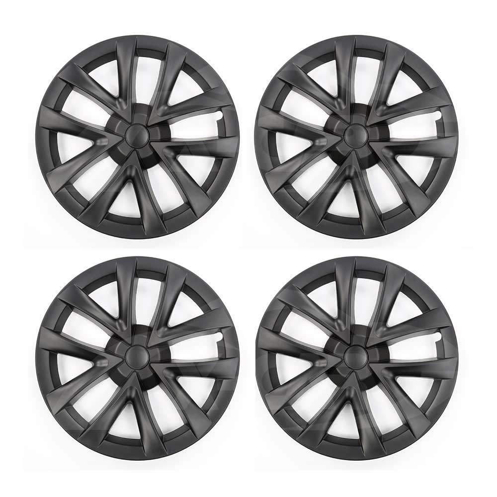 Tesla Model 3 Wheel Protector Cover Caps 18 Inch Rim Hubcap Hub Cap Plaid Arachnid Matt Black Set of 4