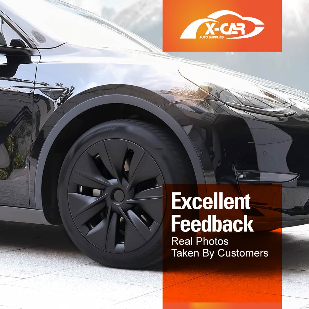 Tesla Model Y 2022-2025 Gemini Wheel Protector Cover Caps 19 Inch Rim Hubcap Replacement Hub Cap Matt Black