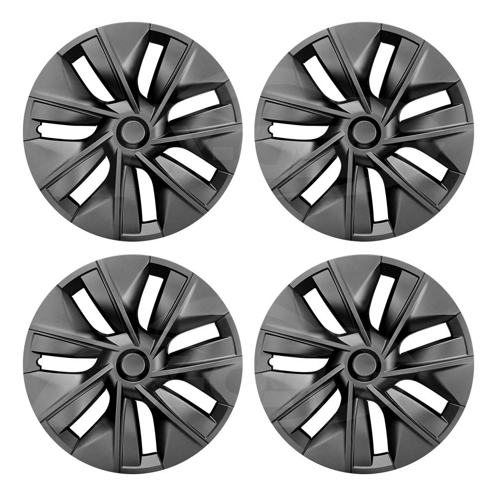 Tesla Model Y 2022-2025 Gemini Wheel Protector Cover Caps 19 Inch Rim Hubcap Replacement Hub Cap Matt Black