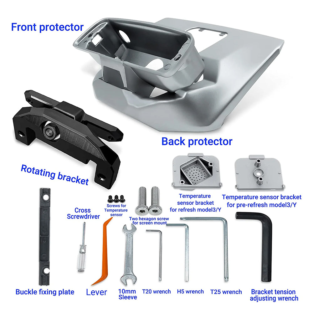Tesla Model 3 2017-2023 and Model Y 2021-2025 Screen Rotate Swivel Mount Kit GPS Navigation Rotation Stand Holder Accessories