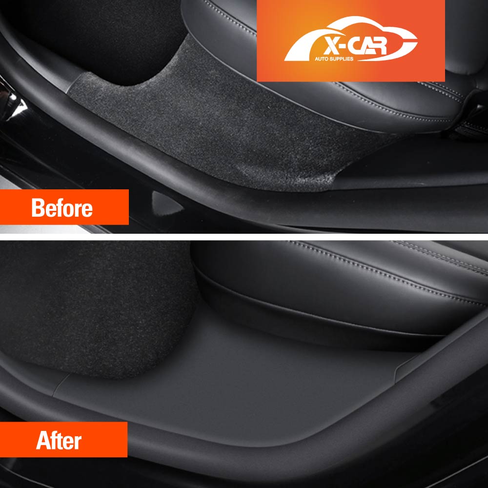 Tesla Model Y 2022-2025 Rear Door Sill Plate Protector Car Threshold Scuff Trim Covers Guards Accessories