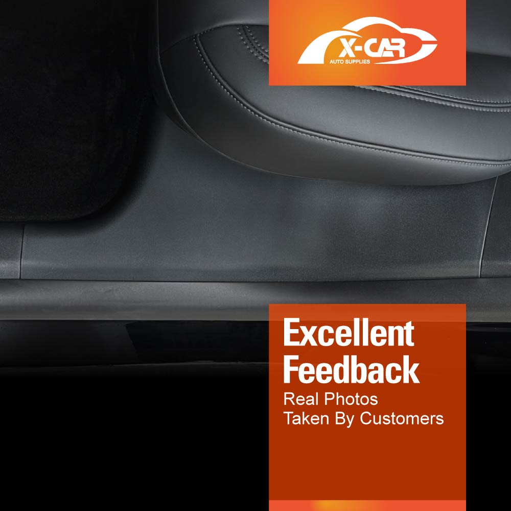 Tesla Model Y 2022-2025 Rear Door Sill Plate Protector Car Threshold Scuff Trim Covers Guards Accessories