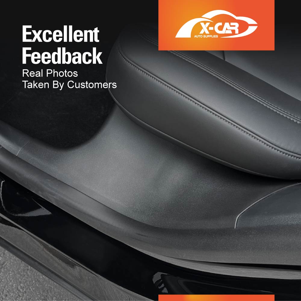 Tesla Model Y 2022-2025 Rear Door Sill Plate Protector Car Threshold Scuff Trim Covers Guards Accessories