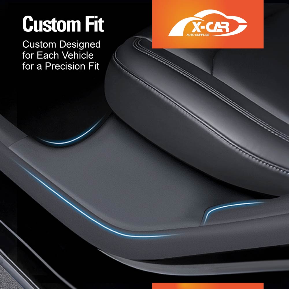 Tesla Model Y 2022-2025 Rear Door Sill Plate Protector Car Threshold Scuff Trim Covers Guards Accessories