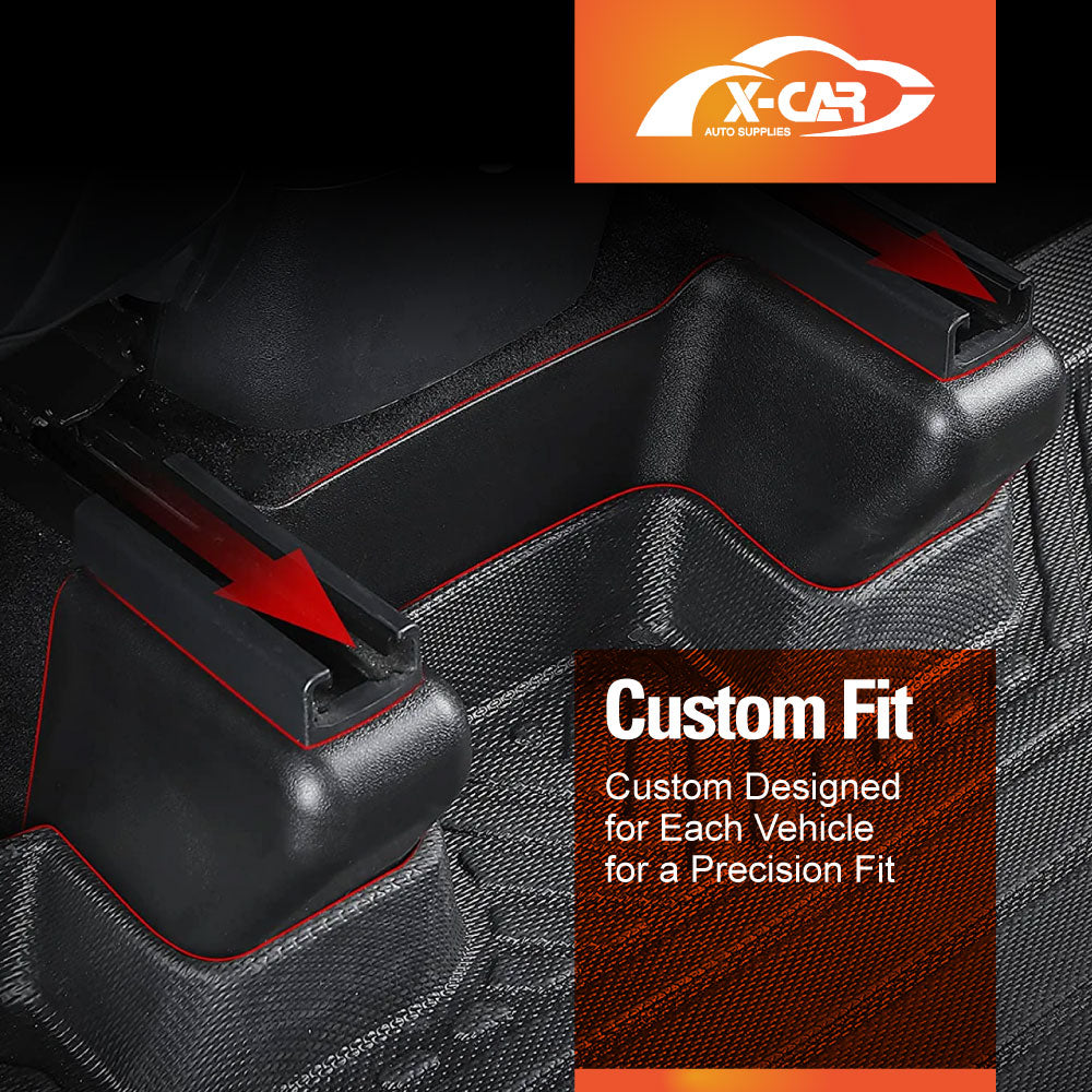 Tesla Model Y 2022-2025 Rear Under Seat Slide Rail Track Guards Pad Cover Protector Anti-Kick Corner Protection