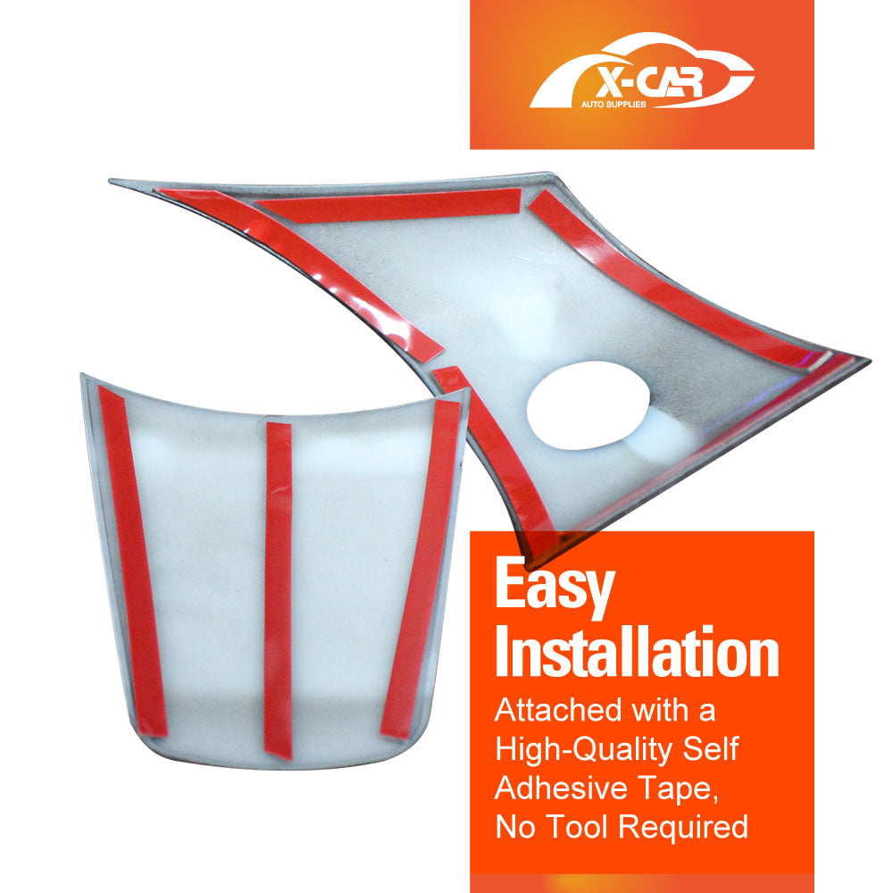 Tesla Model 3 2017-2023 and Model Y 2021-2025 Car Steering Wheel Cover Trim Set Car Interior Protection Accessories Carbon Fibre Style