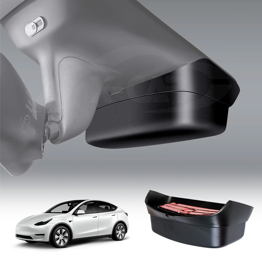 Tesla Model Y 2022-2025 Sun-glass Holder Car Glasses Case Box Flocking Lining Shockproof Organizer Accessories