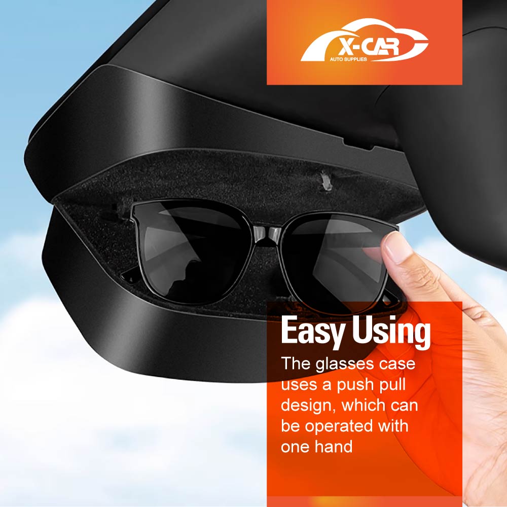 Tesla Model Y 2022-2025 Sun-glass Holder Car Glasses Case Box Flocking Lining Shockproof Organizer Accessories