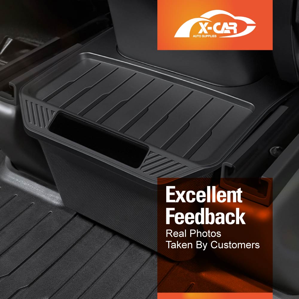 Tesla Model Y Rear Seat Center Organizer Backseat Storage Box with Lid Interior Accessories 2022-2025