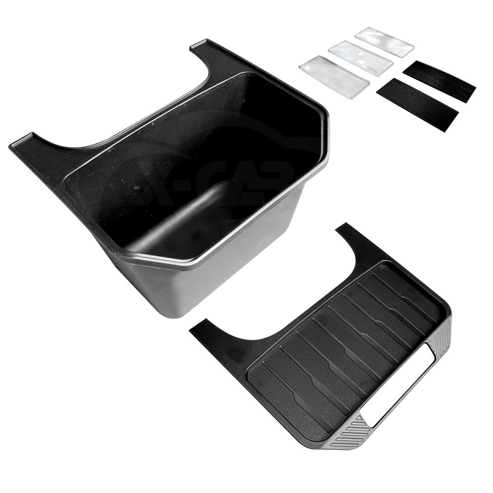 Tesla Model Y Rear Seat Center Organizer Backseat Storage Box with Lid Interior Accessories 2022-2025
