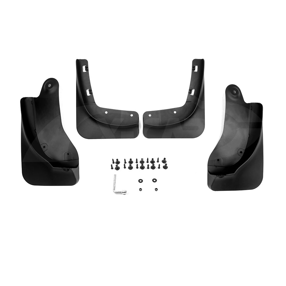 Tesla Model Y 2022-2025 Mud Flaps Splash Guards Mudguard Fender Front and Rear Set of 4 - Medium Edge PP Version