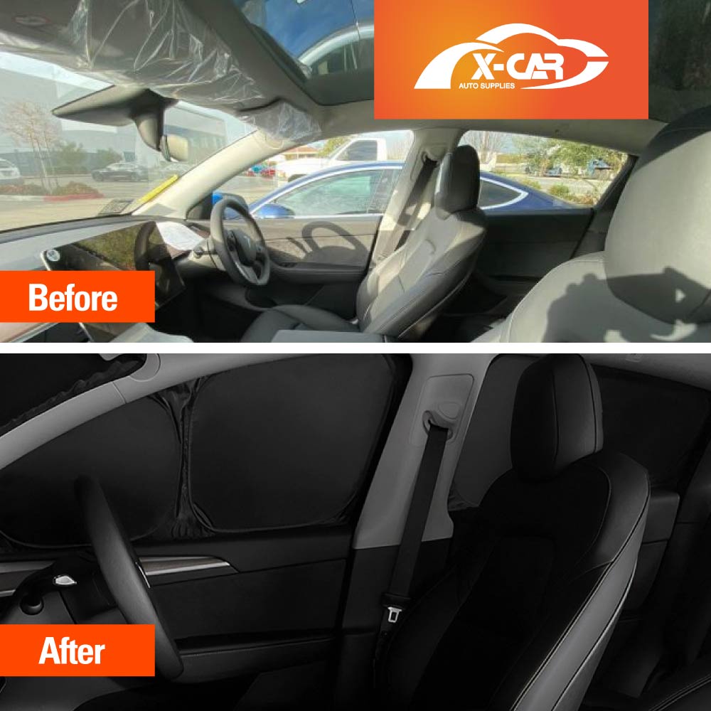 Tesla Model Y 2022-2025 Sunshade Side Rear Windows Windshield Sun Shades Reflective Covers Sunproof UV Rays Camping Privacy Protection Blocker