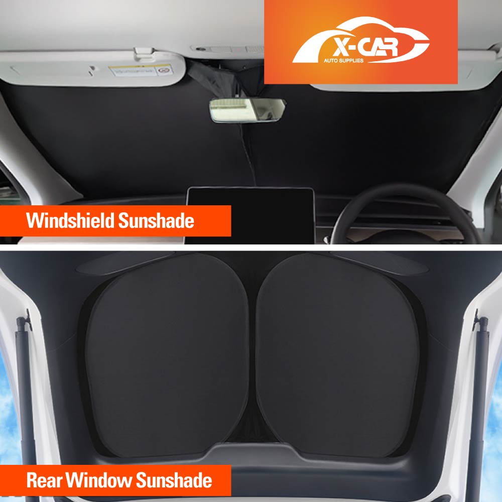 Tesla Model Y 2022-2025 Sunshade Side Rear Windows Windshield Sun Shades Reflective Covers Sunproof UV Rays Camping Privacy Protection Blocker