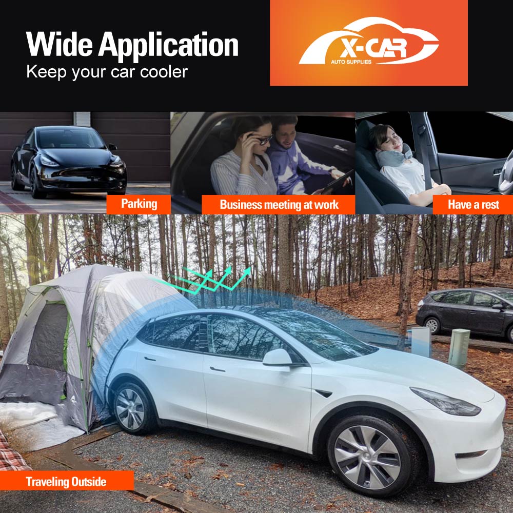 Tesla Model Y 2022-2025 Sunshade Side Rear Windows Windshield Sun Shades Reflective Covers Sunproof UV Rays Camping Privacy Protection Blocker