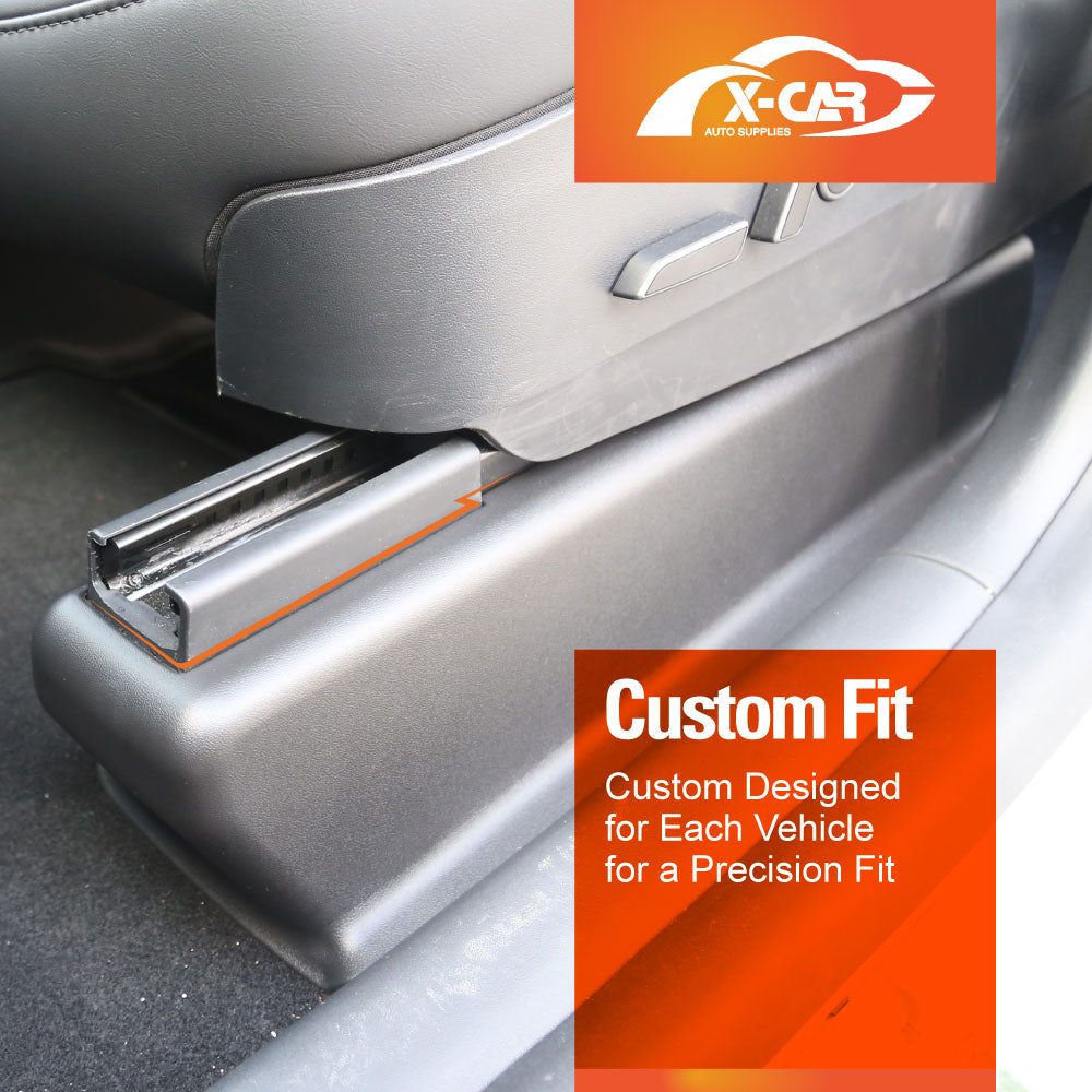 Tesla Model Y 2022-2025 Front Rear Under Seat Slide Rail Track Guards Pad Full Cover Protector Anti-Kick Corner Protection Case