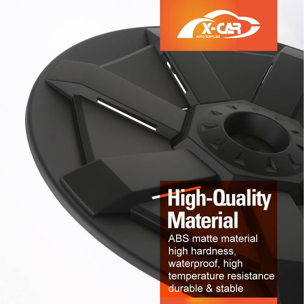 Tesla Model Y 2022-2025 Wheel Protector Cover Caps 19 Inch Rim Hubcap Hub Cap Cybertruck Style Matt Black (Set of 4)