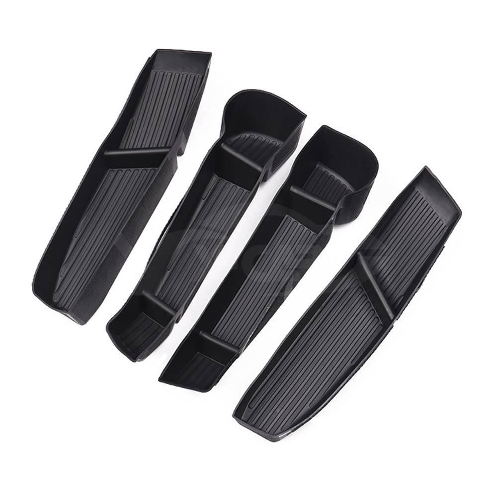 Tesla Model Y 2022-2025 Car Door Side Storage Box Tray Organizer Accessories Front and Rear Row Set of 4