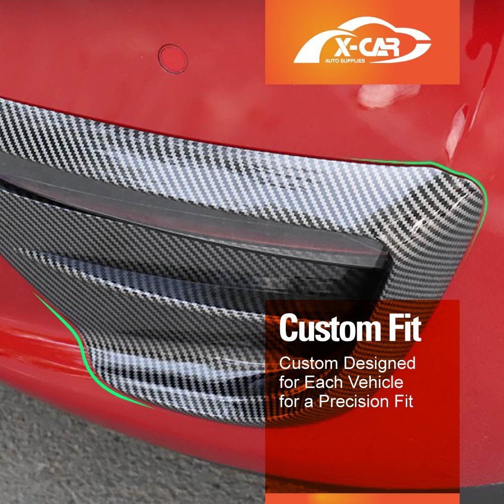 Tesla Model Y 2022-2025 Front Fog Light Cover Eyebrow Blade Trim Frame Glossy Carbon Fiber Style
