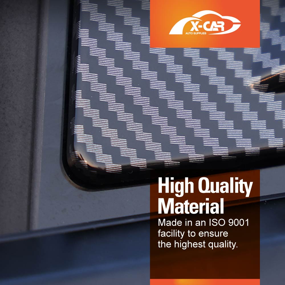 Tesla Model Y 2022-2025 Carbon Fiber Style Rear Side Port Window Louvers Air Vent Scoop Louver Cover Trim Sun Shade
