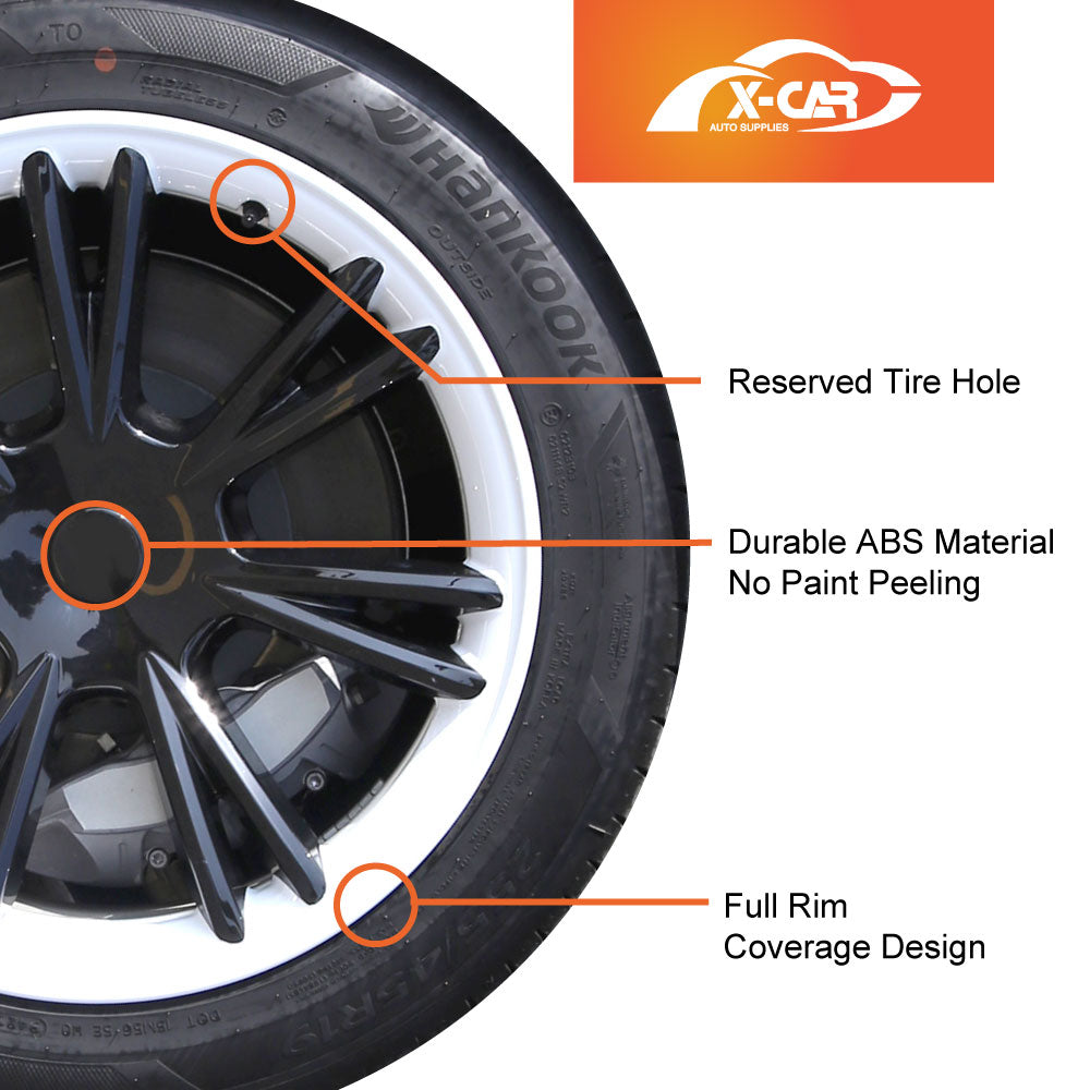 Tesla Model Y 2021-2025 Gemini Wheel Protector Cover Caps 19 Inch Rim Hubcap Replacement Hub Cap Gloss Black and White