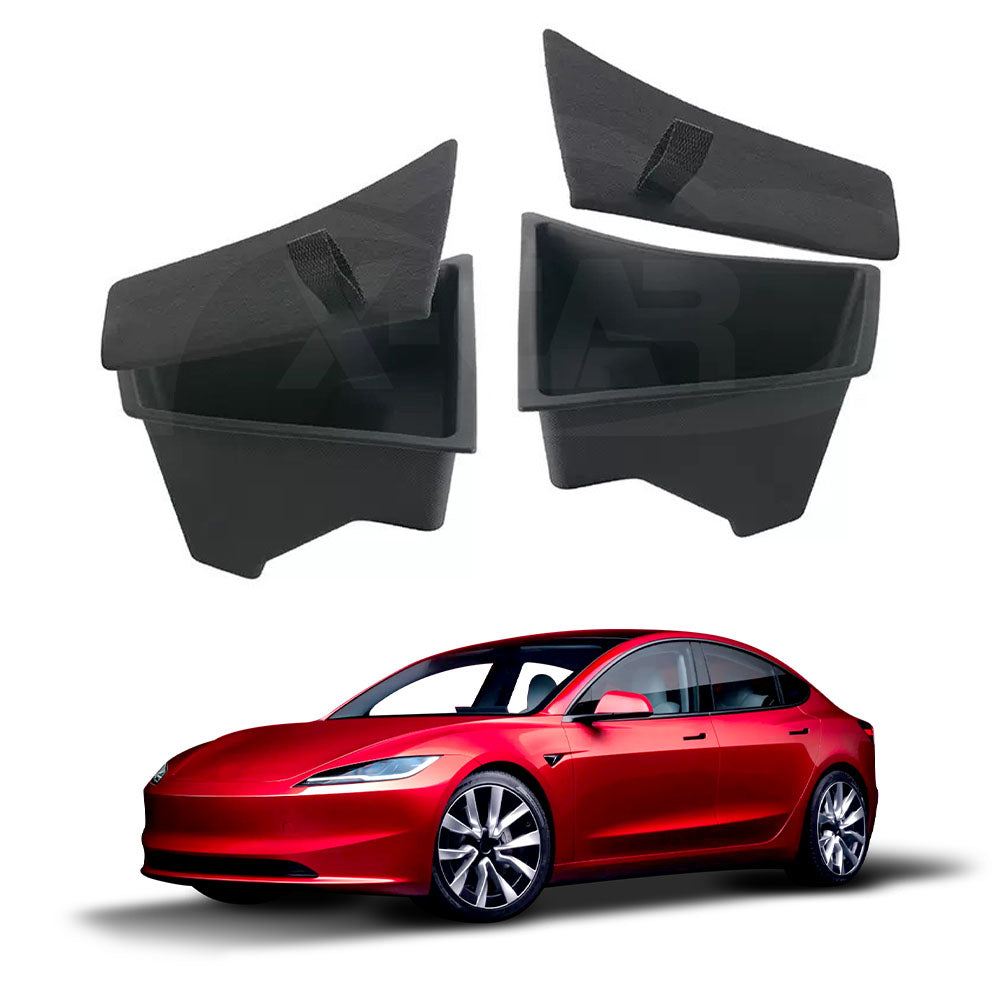 Tesla Model 3 Highland Rear Trunk Storage Box Organizer Side Bins Interior Accessories 2023-2025