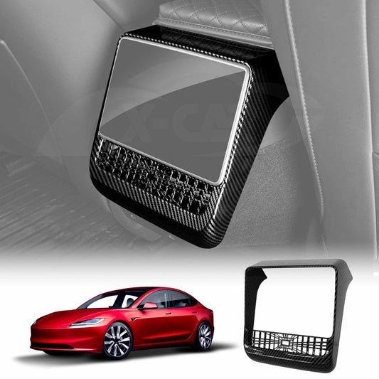 Armrest Pad Rear AC Vent Cover Trim For Tesla Model 3 Highland 2023-2025 Covers Carbon Fiber Style Interior Protection Accessories