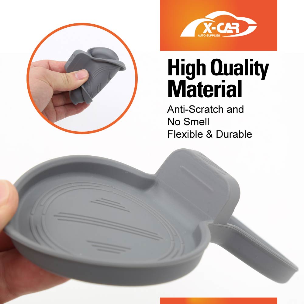 Soft Silicone Cup Holder Mat for Tesla Model 3 Highland 2023-2025 Oil Resistant Drink Coaster Pad Black