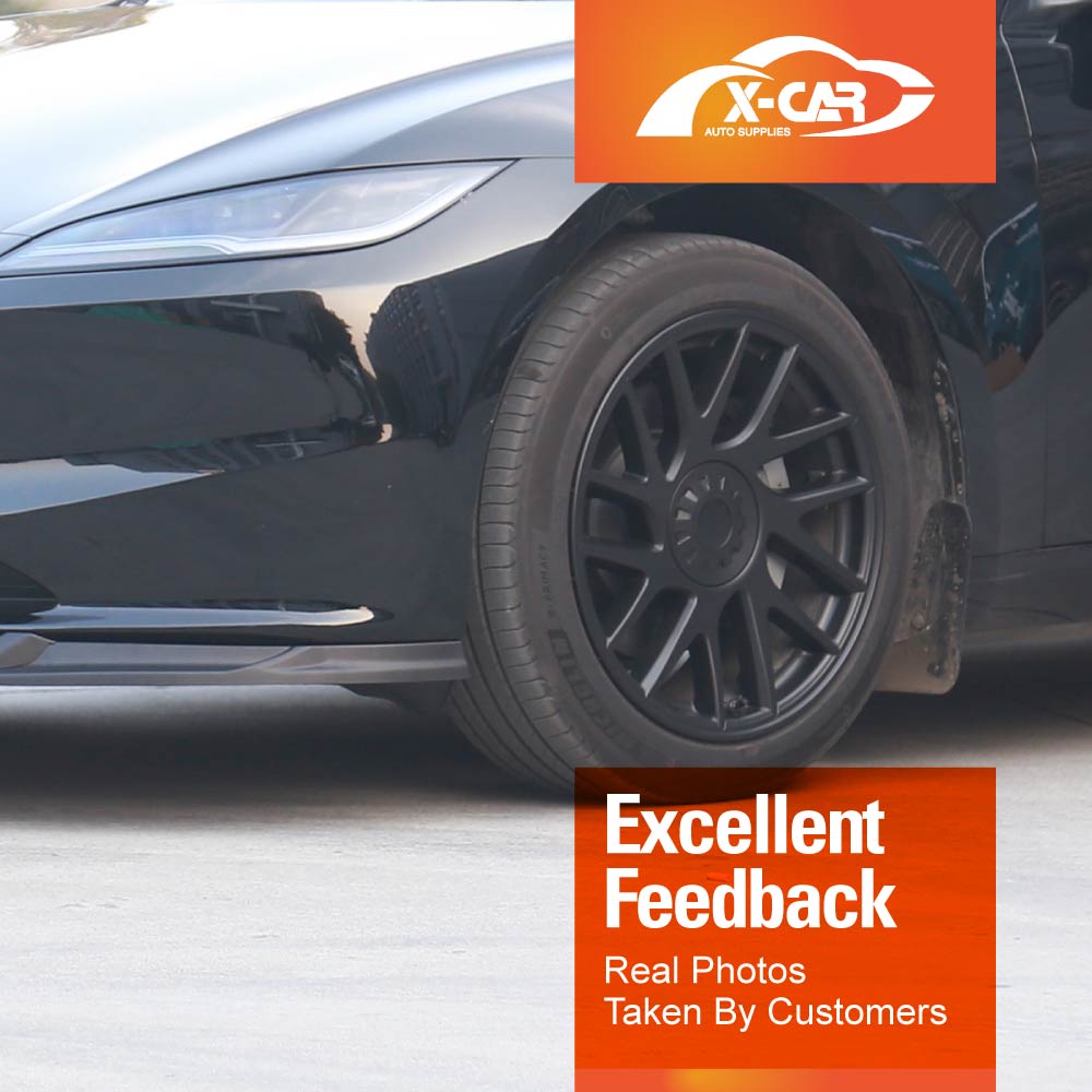Tesla Model 3 Highland 2023-2025 Wheel Protector Cover Caps 18 Inch Rim Hubcap Hub Cap Matt Black Set of 4