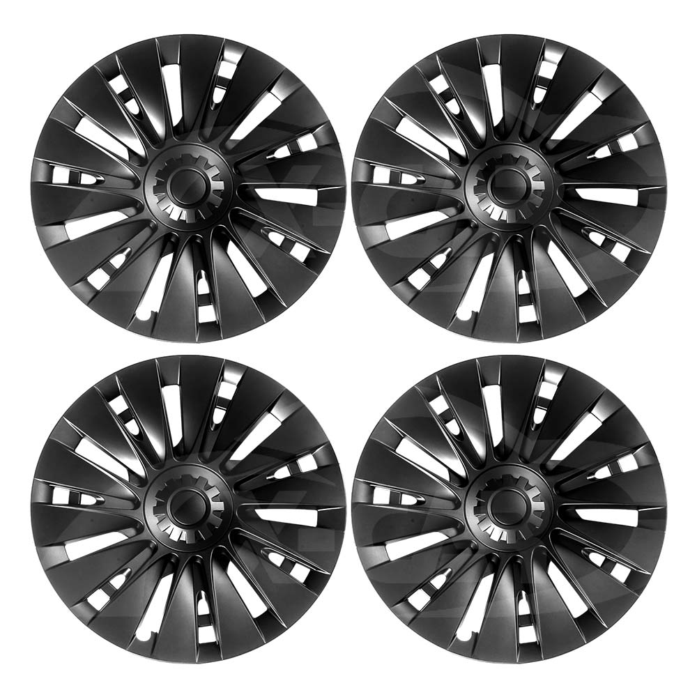 Tesla Model 3 Highland 2023-2025 Wheel Protector Cover Caps 18 Inch Rim Hubcap Hub Cap Turbine-H Matt Black Set of 4