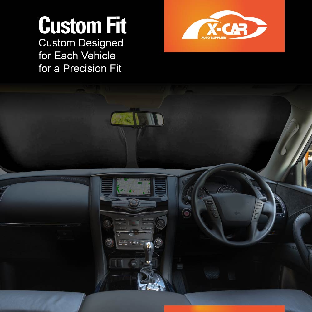 WindScreen Sun Shade for Nissan Patrol 2012-2024 Y62 Series Blocks UV Rays Foldable Custom Wind Screen Sun Visor Protector