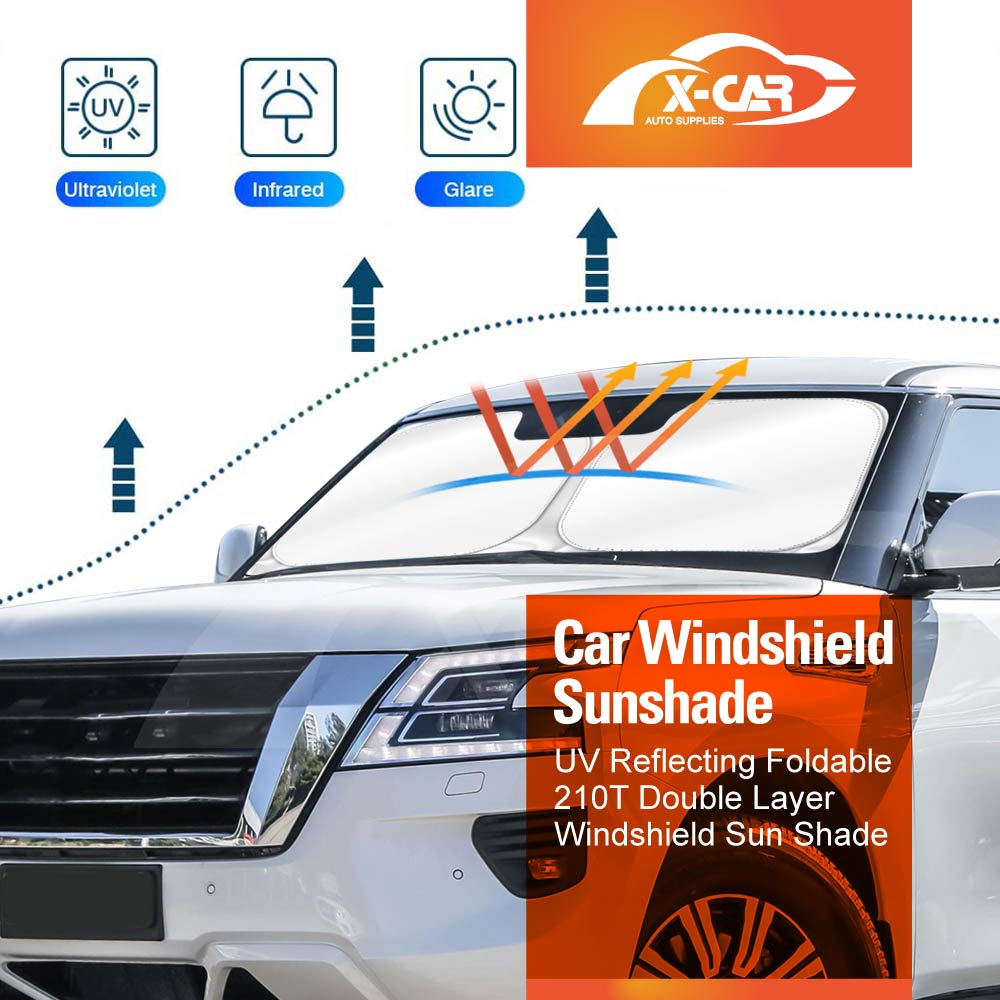 WindScreen Sun Shade for Nissan Patrol 2012-2024 Y62 Series Blocks UV Rays Foldable Custom Wind Screen Sun Visor Protector