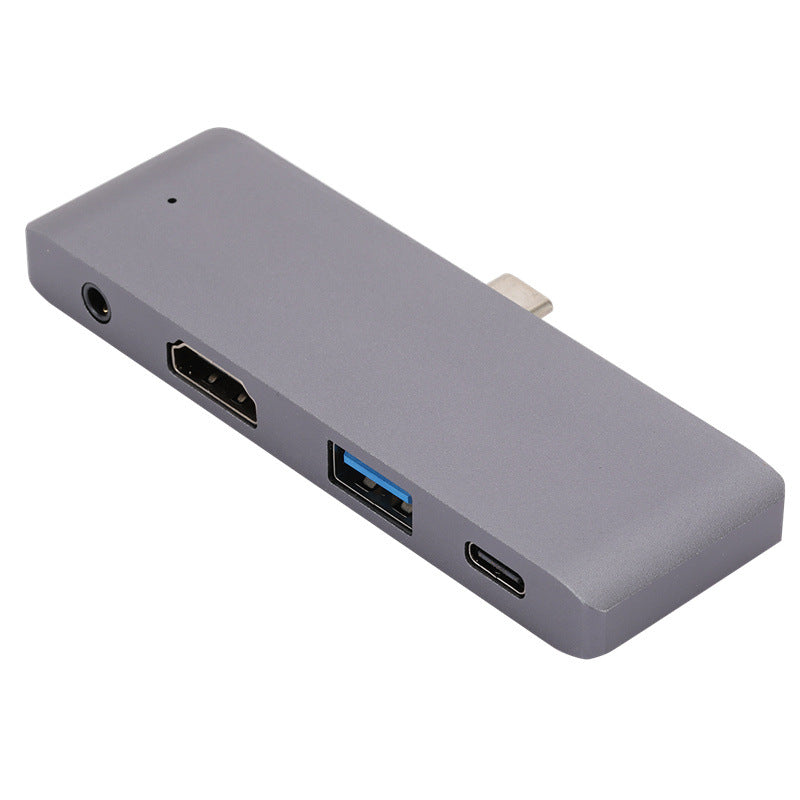 4 in 1 USB Type-C Pro Hub Adapter USB 3.0 Audio 3.5mm Jack HDMI For iPad Pro Tablet