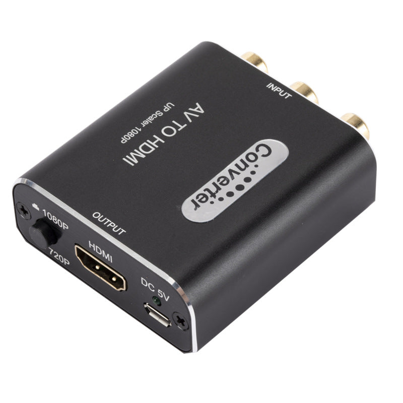 AV to HDMI Converter RCA to HDMI Adapter Aluminum 1080P Analog Composite CVBS Video for Smart TV PS2 Wii SNES N64 Gamecube Xbox VHS VCR DVD Player