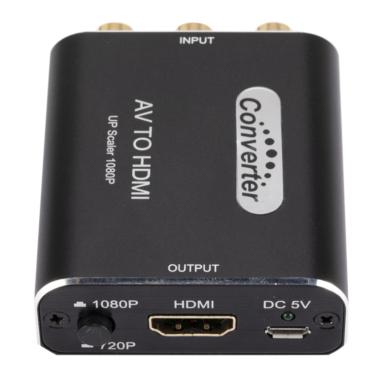 AV to HDMI Converter RCA to HDMI Adapter Aluminum 1080P Analog Composite CVBS Video for Smart TV PS2 Wii SNES N64 Gamecube Xbox VHS VCR DVD Player