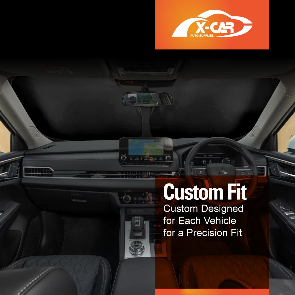 WindScreen Sun Shade for Mitsubishi Outlander 2021-2025 Blocks UV Rays Foldable Custom Wind Screen Sun Visor Protector