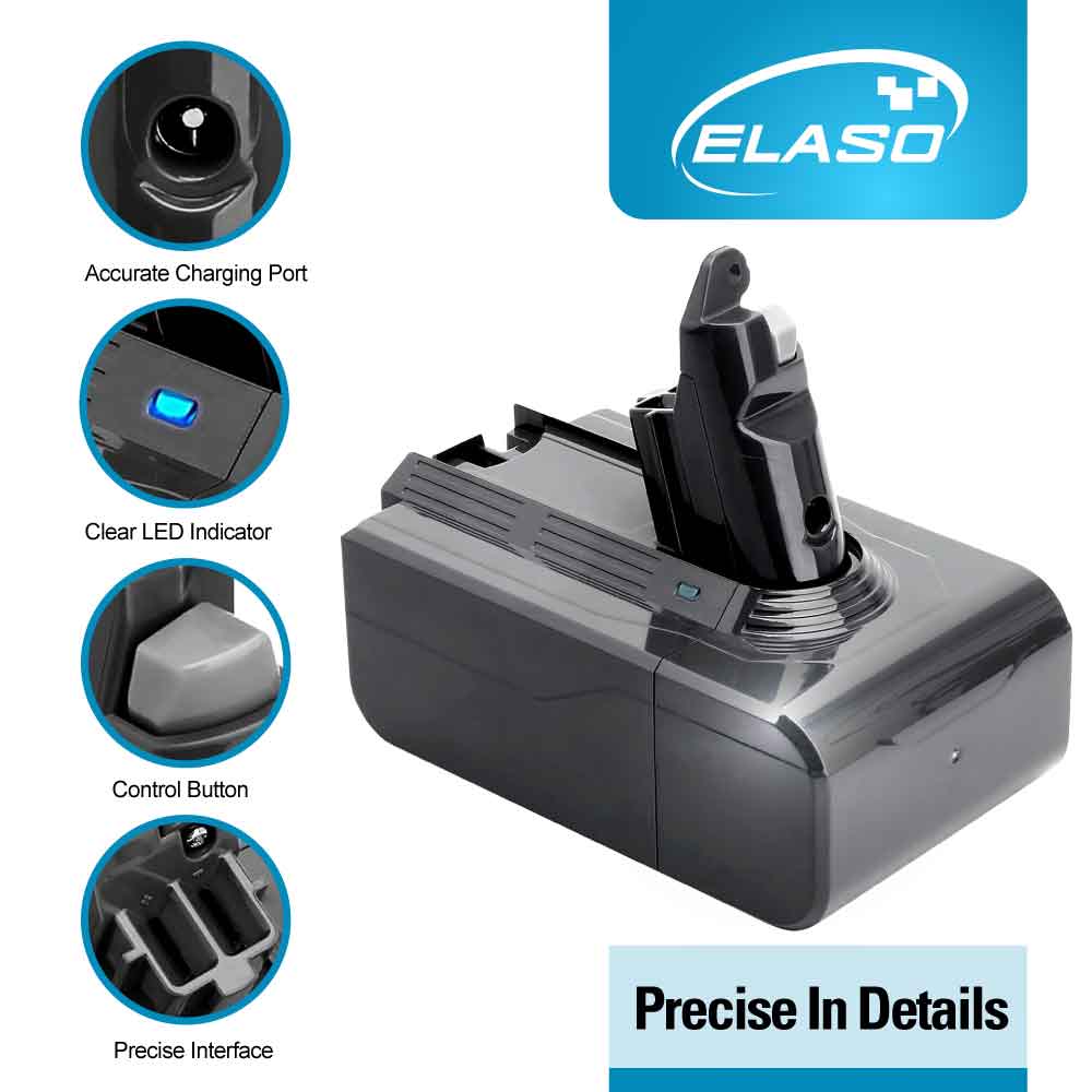 4.0Ah Replacement Battery and 3x Washable Pre Filter for Dyson V6 DC58 DC59 DC62 DC74 SV03 SV05 SV06 SV09 Animal Absolute Handheld Vacuum